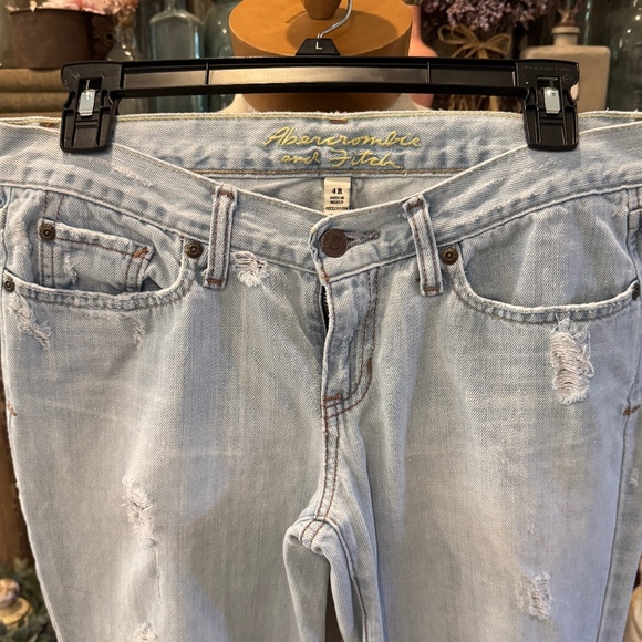 Vintage MADISON Abercrombie and Fitch DISTRESSED FLARE Jeans | 90's | 4R - Picture 6 of 14
